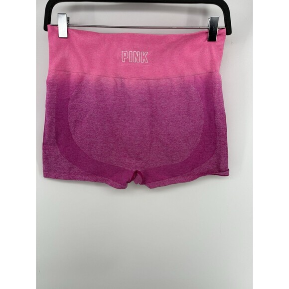 PINK Victoria's Secret Seamless Bike Compression Shorts L Pink Ombre - Picture 2 of 3